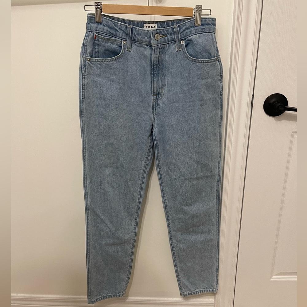 Sunday Best cropped high-waist jeans